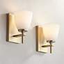 Possini Euro Pell 8 1/2" High Brass Wall Sconce Set of 2