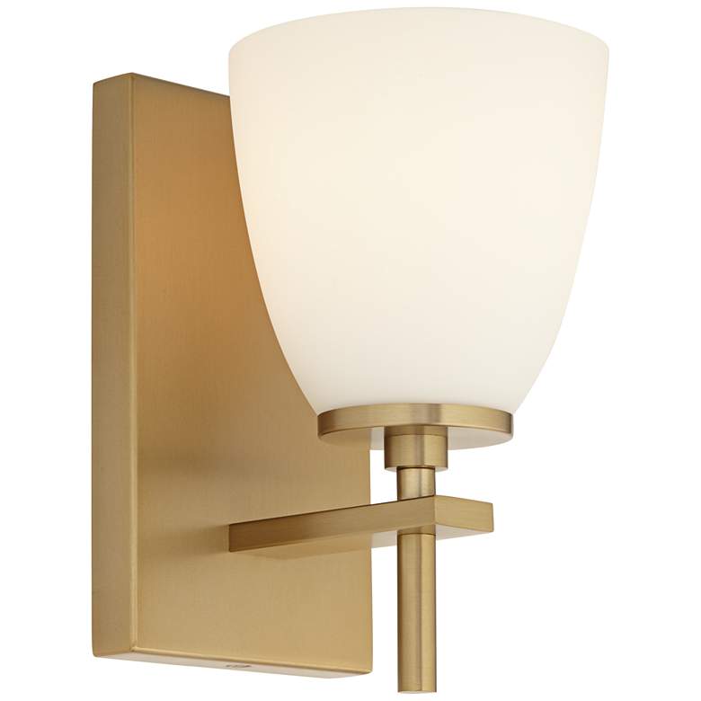 Image 5 Possini Euro Pell 8 1/2" High Brass Wall Sconce Set of 2 more views