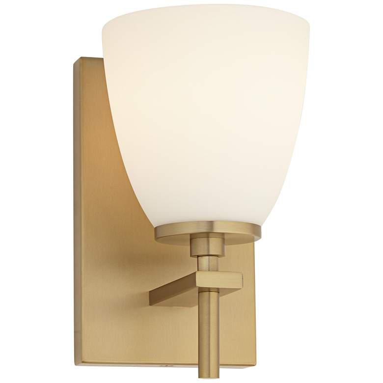 Image 2 Possini Euro Pell 8 1/2 inch High Brass Wall Sconce