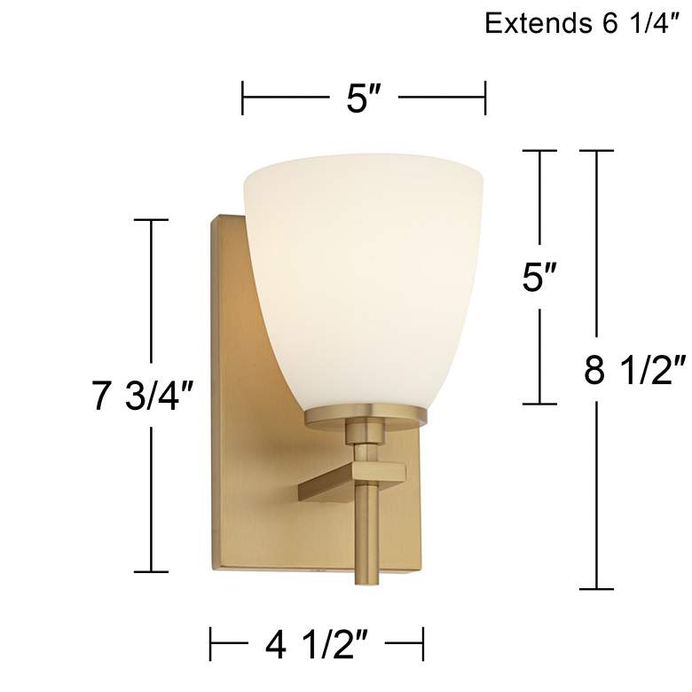 Image 7 Possini Euro Pell 8 1/2 inch High Brass Wall Sconce more views