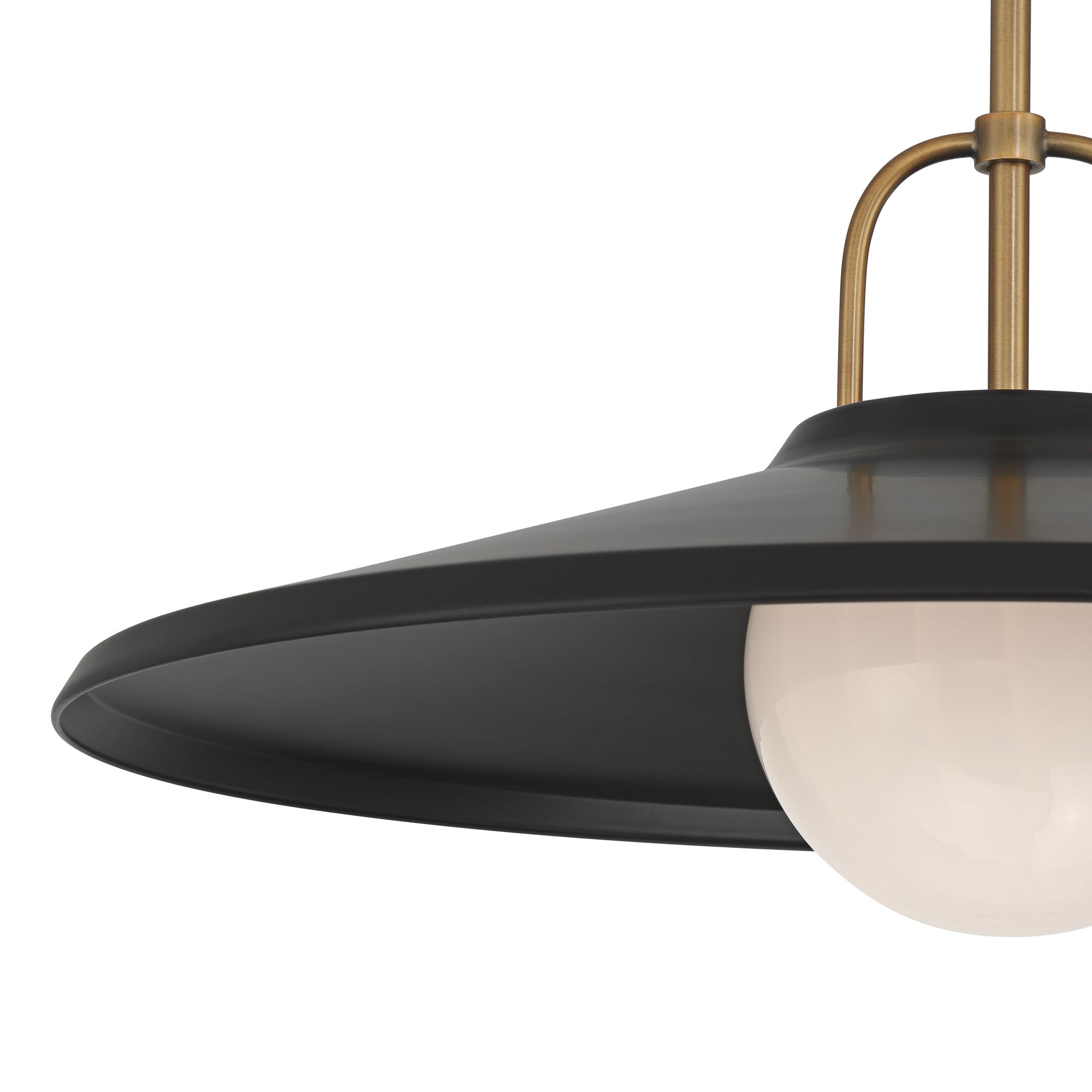 Image 3 Possini Euro Pepita 22" Wide Brass and Black Rustic Pendant Light more views