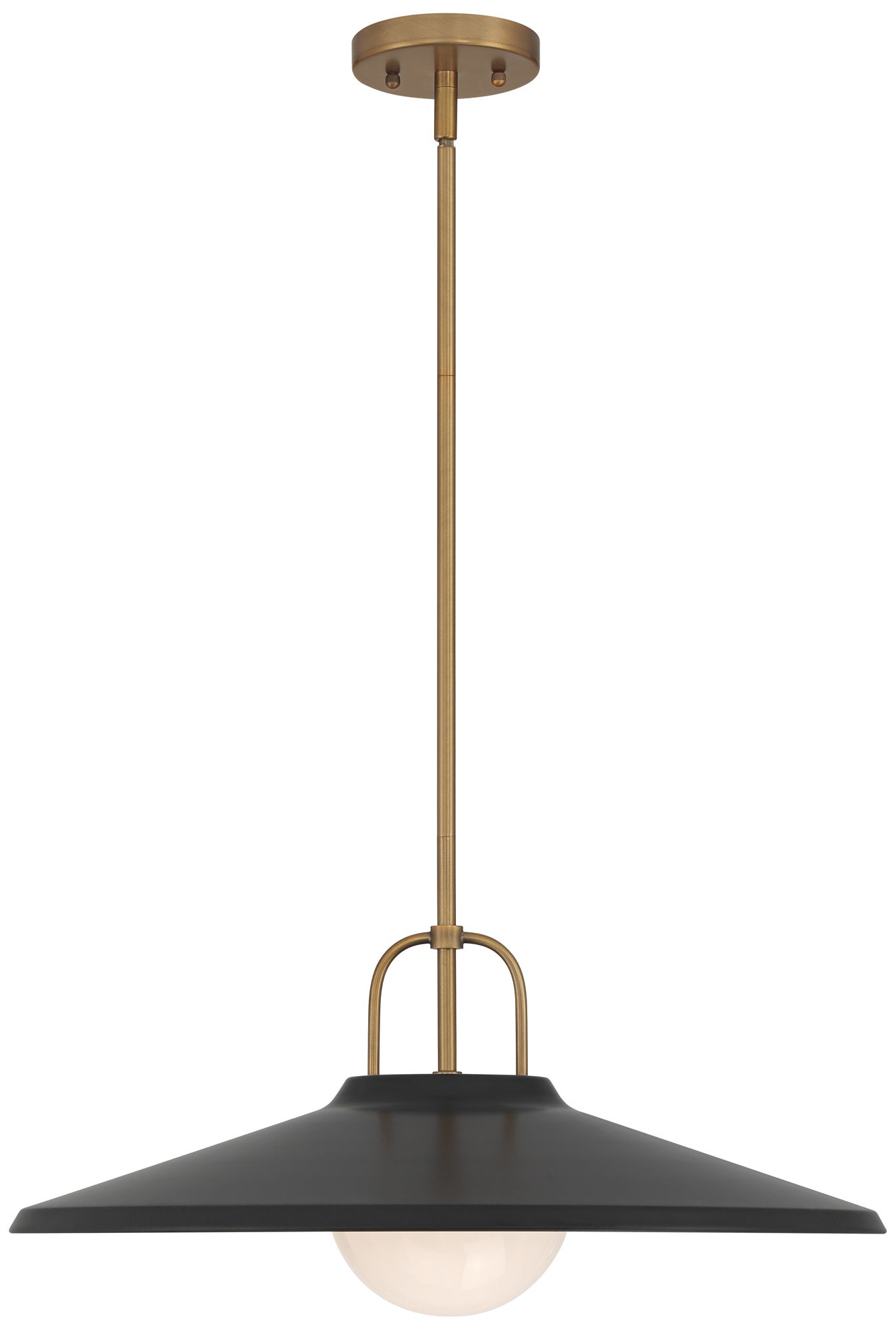Possini Euro Pepita 22" Wide Brass and Black Rustic Pendant Light