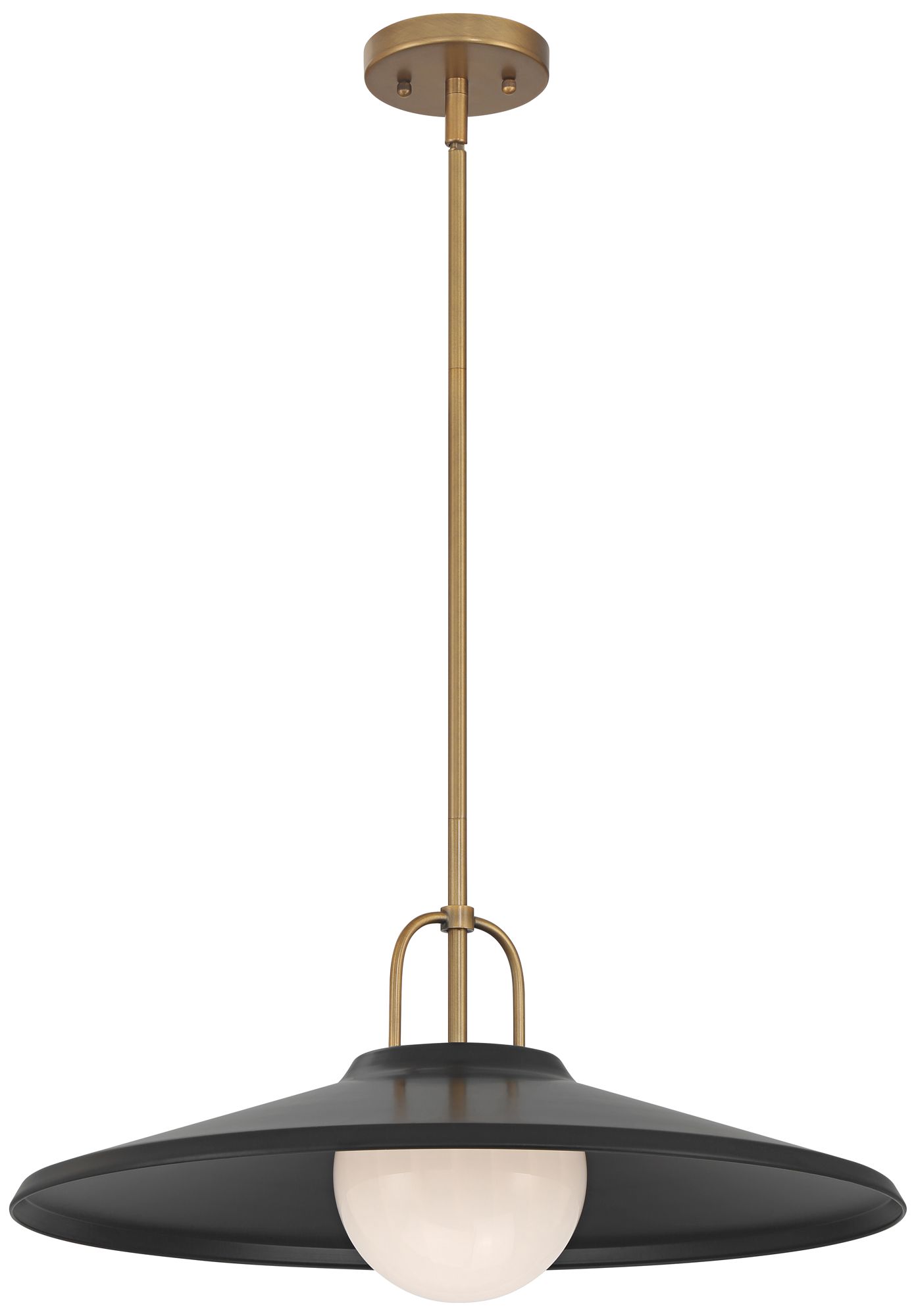 Possini Euro Pepita 22" Wide Brass and Black Rustic Pendant Light
