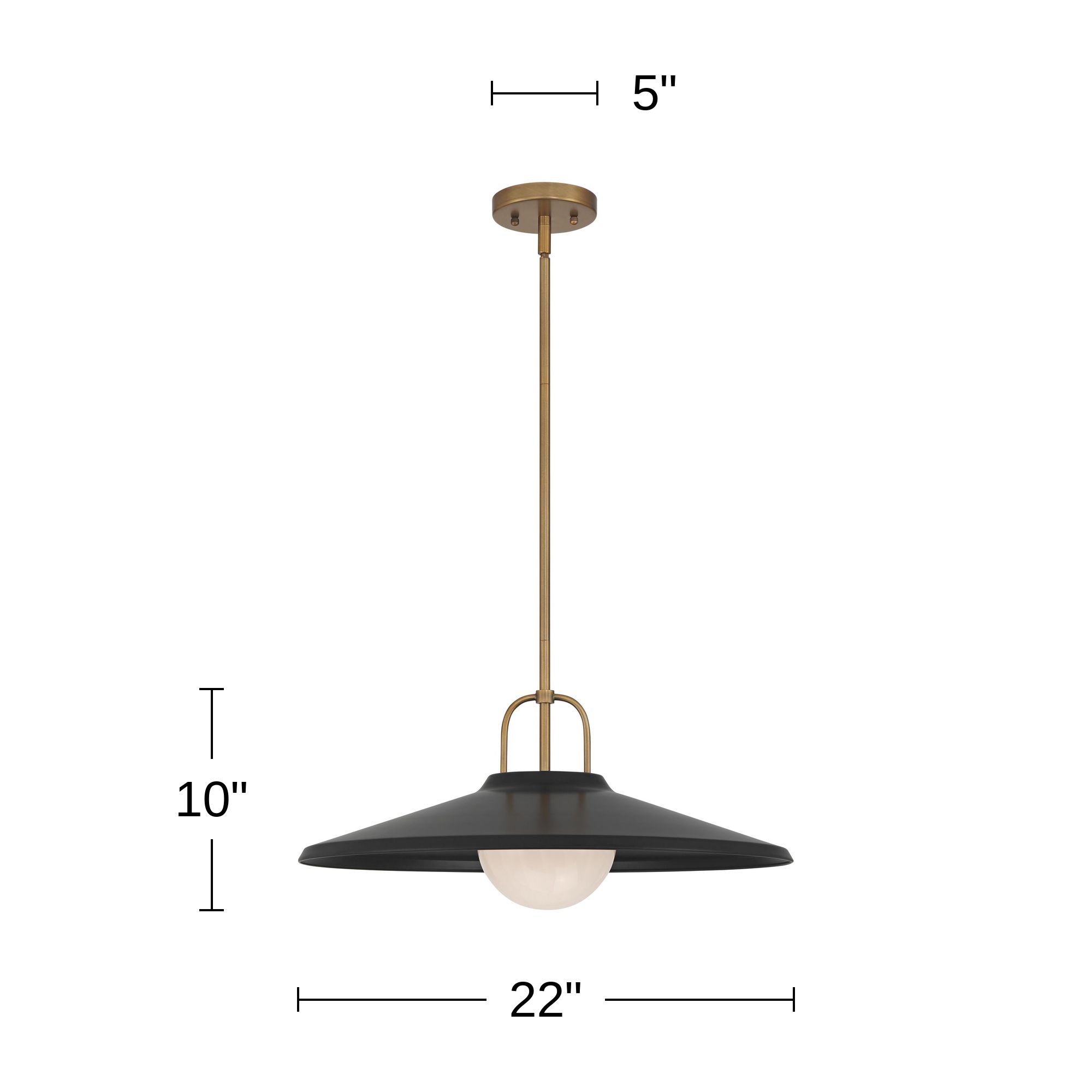 Possini Euro Pepita 22" Wide Brass and Black Rustic Pendant Light