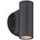 Possini Euro Peri 6 1/2" High Matte Black Up and Down Wall Light