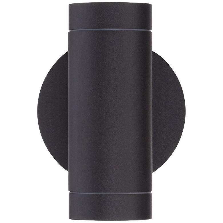 Image 3 Possini Euro Peri 6 1/2 inch High Matte Black Up and Down Wall Light more views