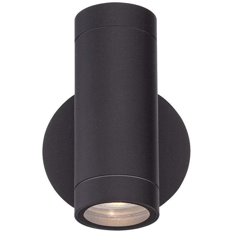 Image 4 Possini Euro Peri 6 1/2 inch High Matte Black Up and Down Wall Light more views