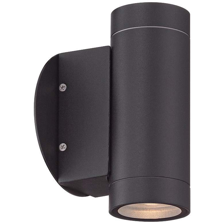 Image 5 Possini Euro Peri 6 1/2 inch High Matte Black Up and Down Wall Light more views