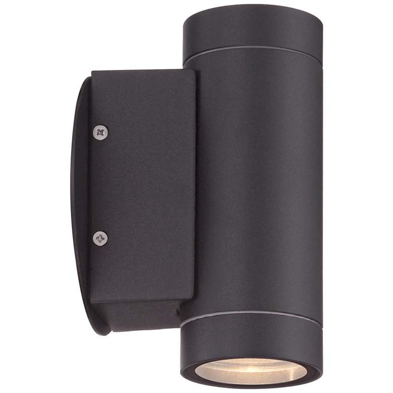 Image 6 Possini Euro Peri 6 1/2 inch High Matte Black Up and Down Wall Light more views