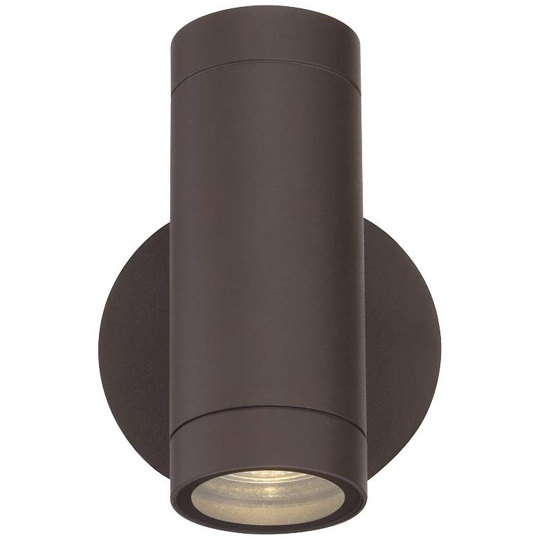 Image 5 Possini Euro Peri 6 1/2 inch High Matte Bronze Up and Down Wall Light more views