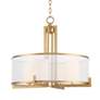 2_Possini Euro Persephone 24" Wide Warm Antique Brass Drum Pendant Light