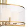 3_Possini Euro Persephone 24" Wide Warm Antique Brass Drum Pendant Light more views