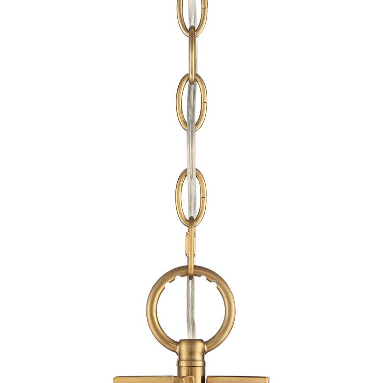 Image 4 Possini Euro Persephone 24" Wide Warm Antique Brass Drum Pendant Light more views