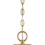 4_Possini Euro Persephone 24" Wide Warm Antique Brass Drum Pendant Light more views