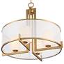 6_Possini Euro Persephone 24" Wide Warm Antique Brass Drum Pendant Light more views