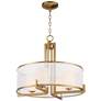 7_Possini Euro Persephone 24" Wide Warm Antique Brass Drum Pendant Light more views