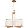 Possini Euro Persephone 24" Wide Warm Antique Brass Drum Pendant Light