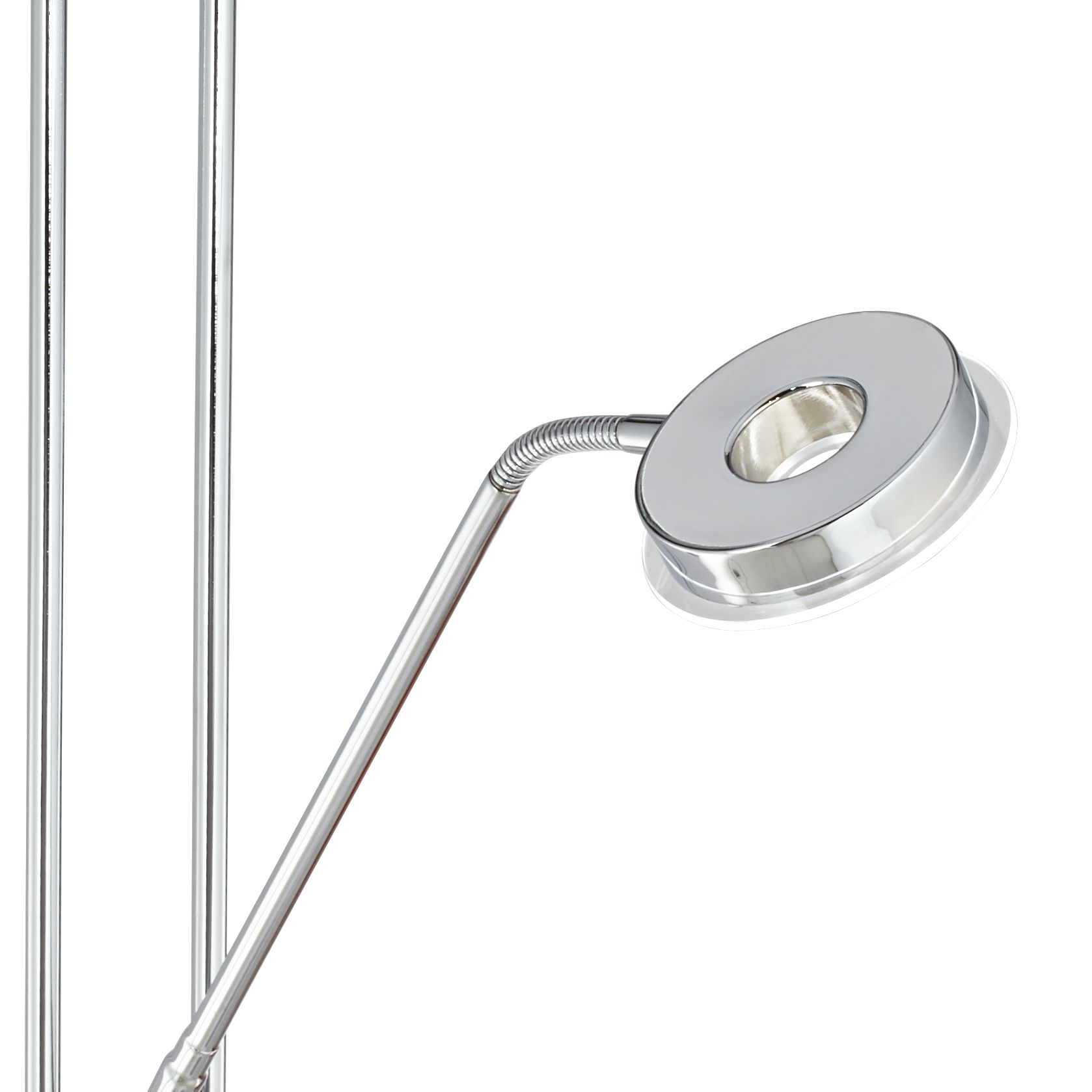 Image 5 Possini Euro Perseus Chrome LED Torchiere Floor Lamp with Reading Light more views