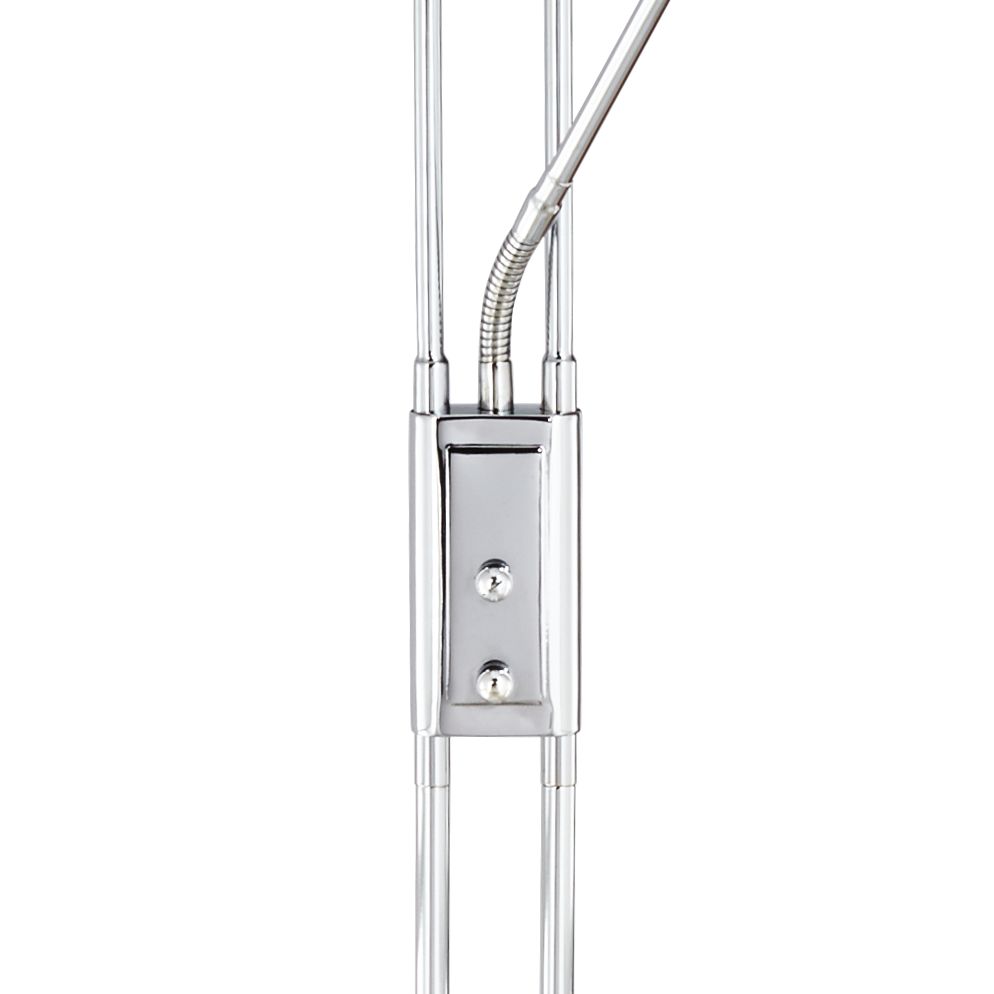 Image 6 Possini Euro Perseus Chrome LED Torchiere Floor Lamp with Reading Light more views