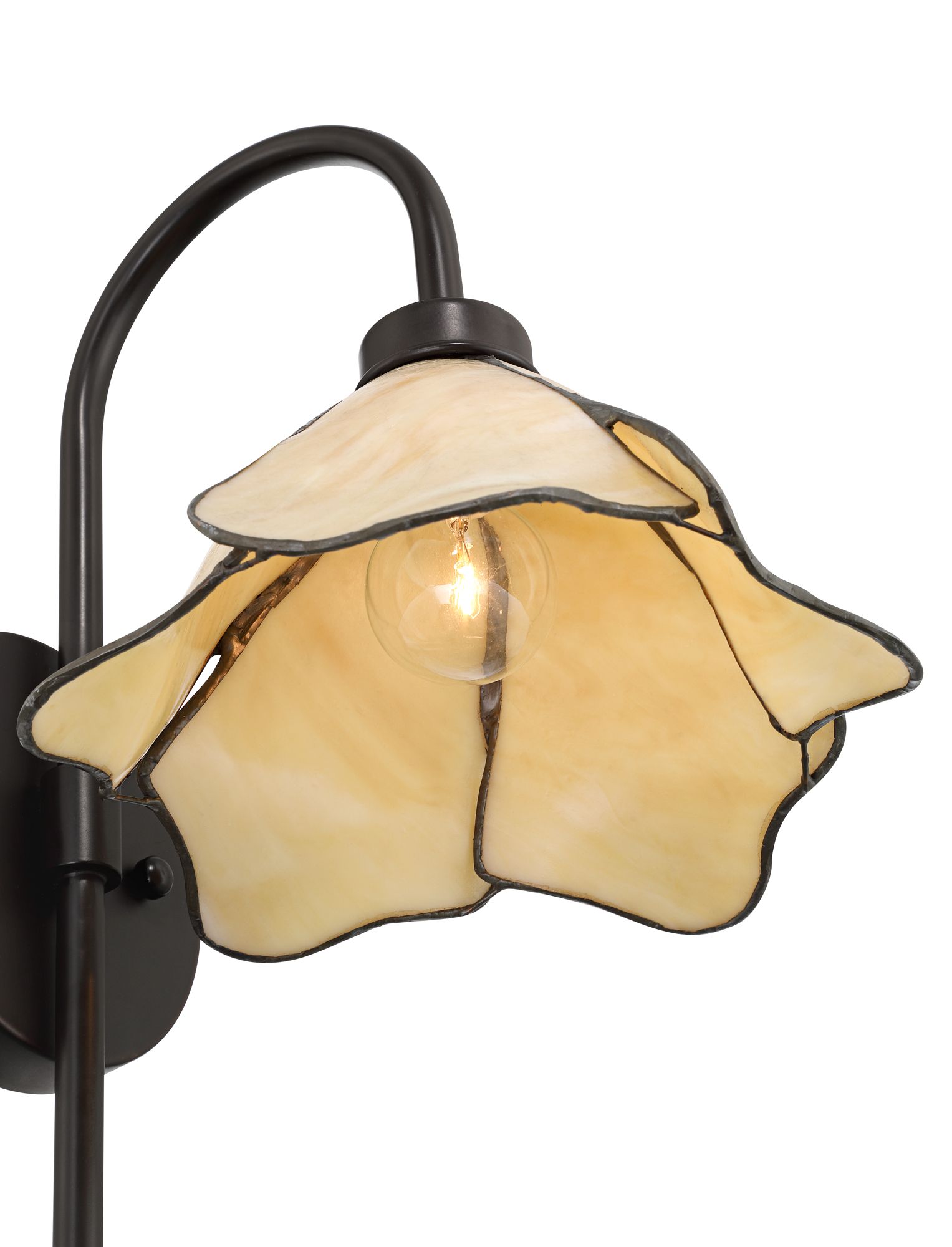 Image 2 Possini Euro Petals 14 1/2" High Tiffany-Style Art Glass Wall Sconce more views