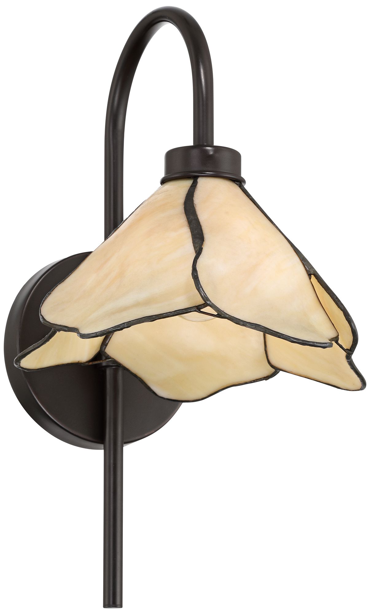 Image 6 Possini Euro Petals 14 1/2" High Tiffany-Style Art Glass Wall Sconce more views