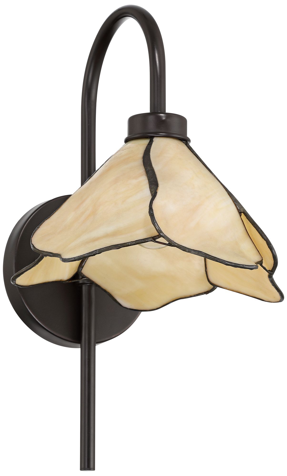 Image 7 Possini Euro Petals 14 1/2" High Tiffany-Style Art Glass Wall Sconce more views