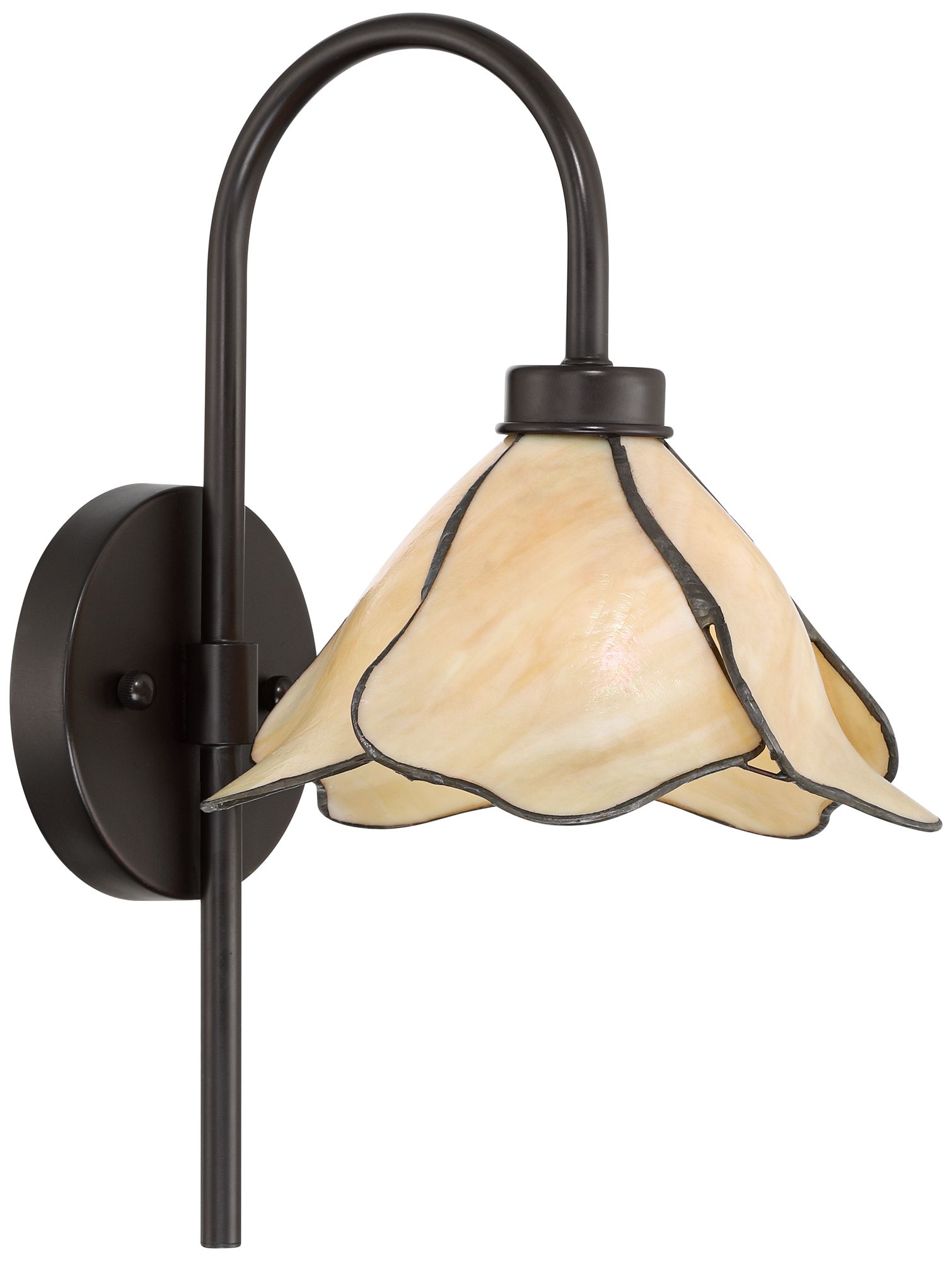 Possini Euro Petals 14 1/2" High Tiffany-Style Art Glass Wall Sconce
