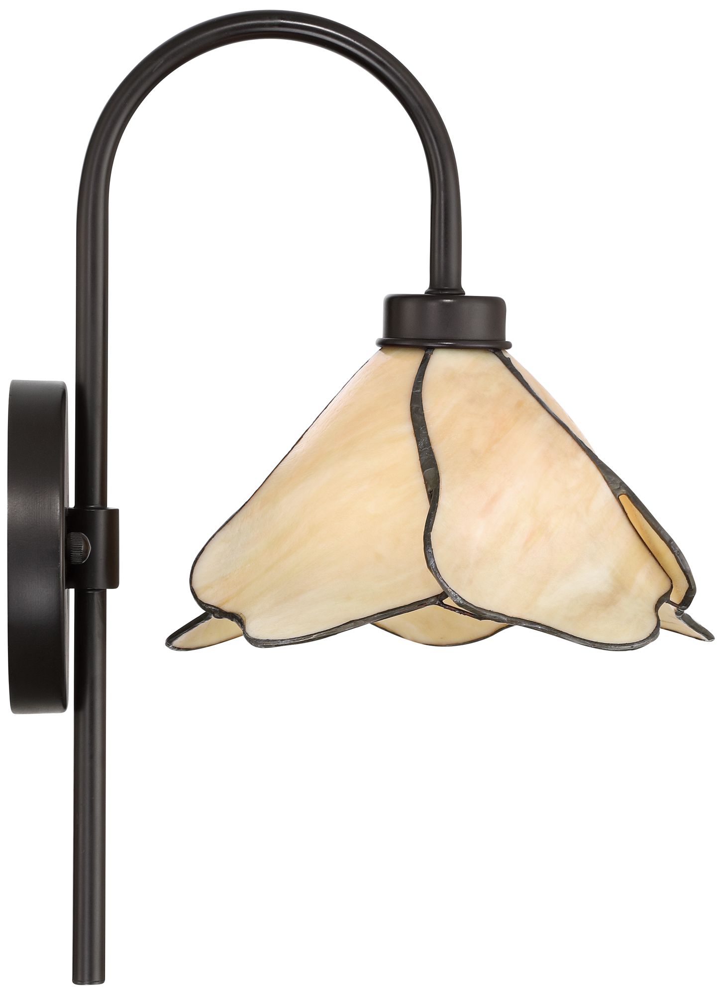 Possini Euro Petals 14 1/2" High Tiffany-Style Art Glass Wall Sconce