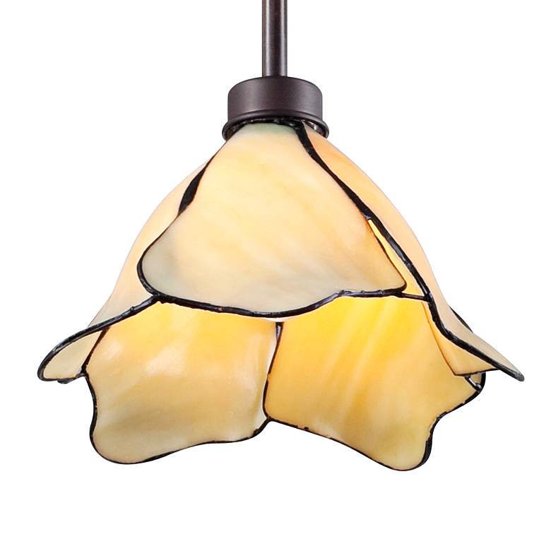 Image 4 Possini Euro Petals 8" Wide Tiffany Style Glass Mini Pendant more views