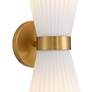 3_Possini Euro Peter 14" High Warm Brass 2-Light Wall Sconce Set of 2 more views