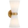 5_Possini Euro Peter 14" High Warm Brass 2-Light Wall Sconce Set of 2 more views