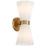 6_Possini Euro Peter 14" High Warm Brass 2-Light Wall Sconce Set of 2 more views