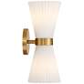 7_Possini Euro Peter 14" High Warm Brass 2-Light Wall Sconce Set of 2 more views