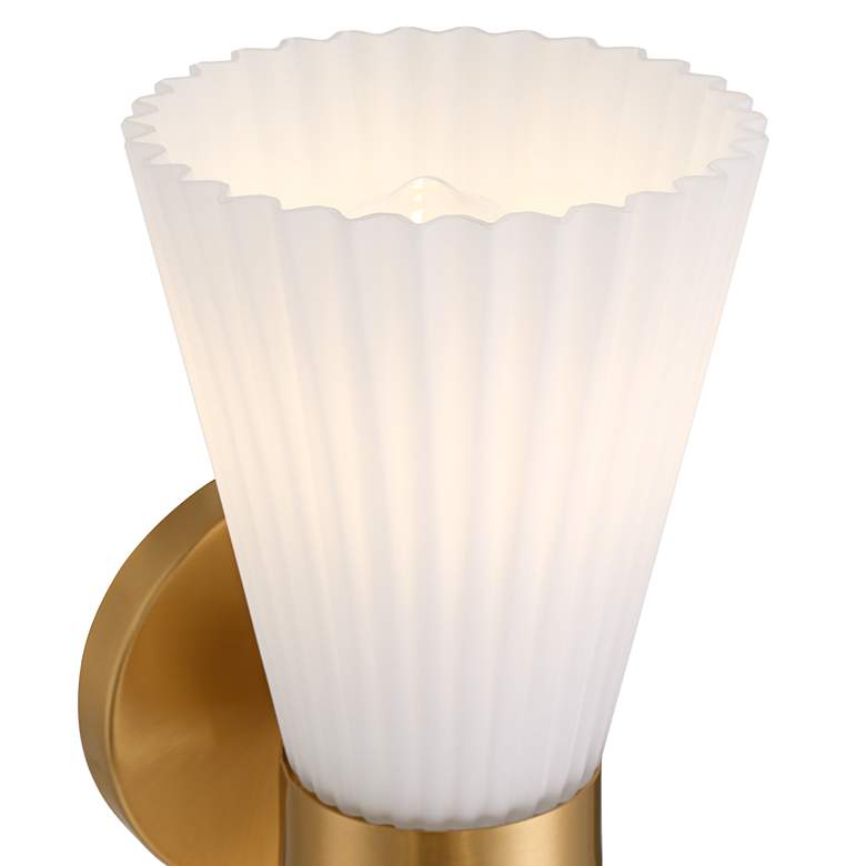 Image 3 Possini Euro Peter 14" High Warm Brass 2-Light Wall Sconce more views
