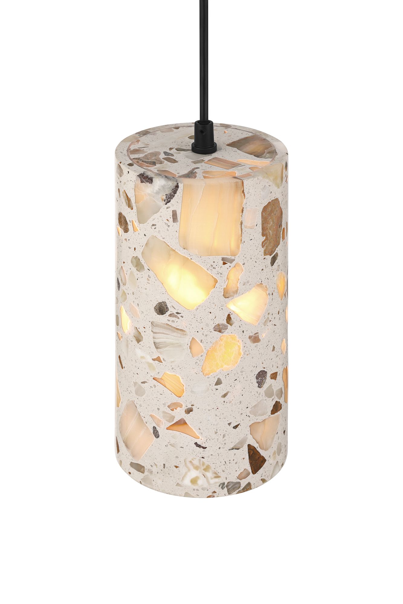 Image 4 Possini Euro Petroglyph 5" Wide Natural Stone Mini-Pendant Light more views