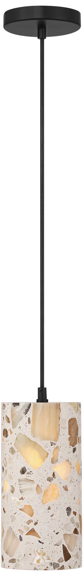 Image 6 Possini Euro Petroglyph 5" Wide Natural Stone Mini-Pendant Light more views