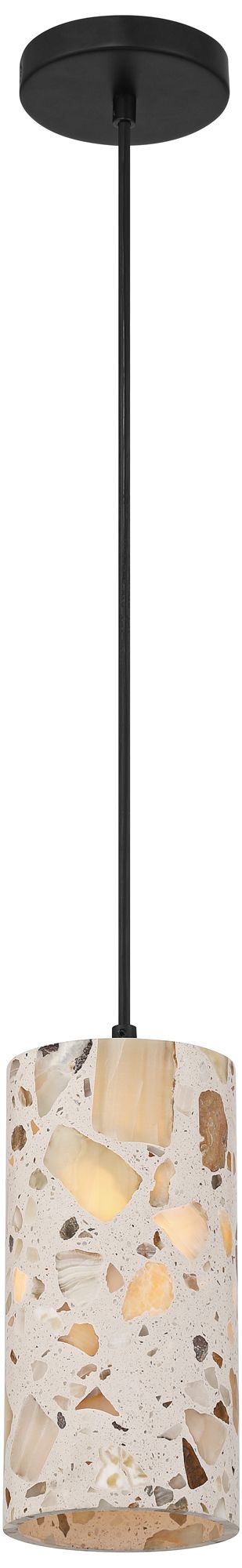 Image 7 Possini Euro Petroglyph 5" Wide Natural Stone Mini-Pendant Light more views