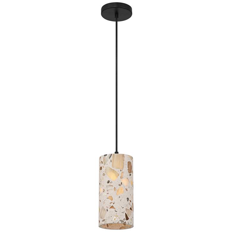 Image 7 Possini Euro Petroglyph 5" Wide Natural Stone Mini-Pendant Light more views
