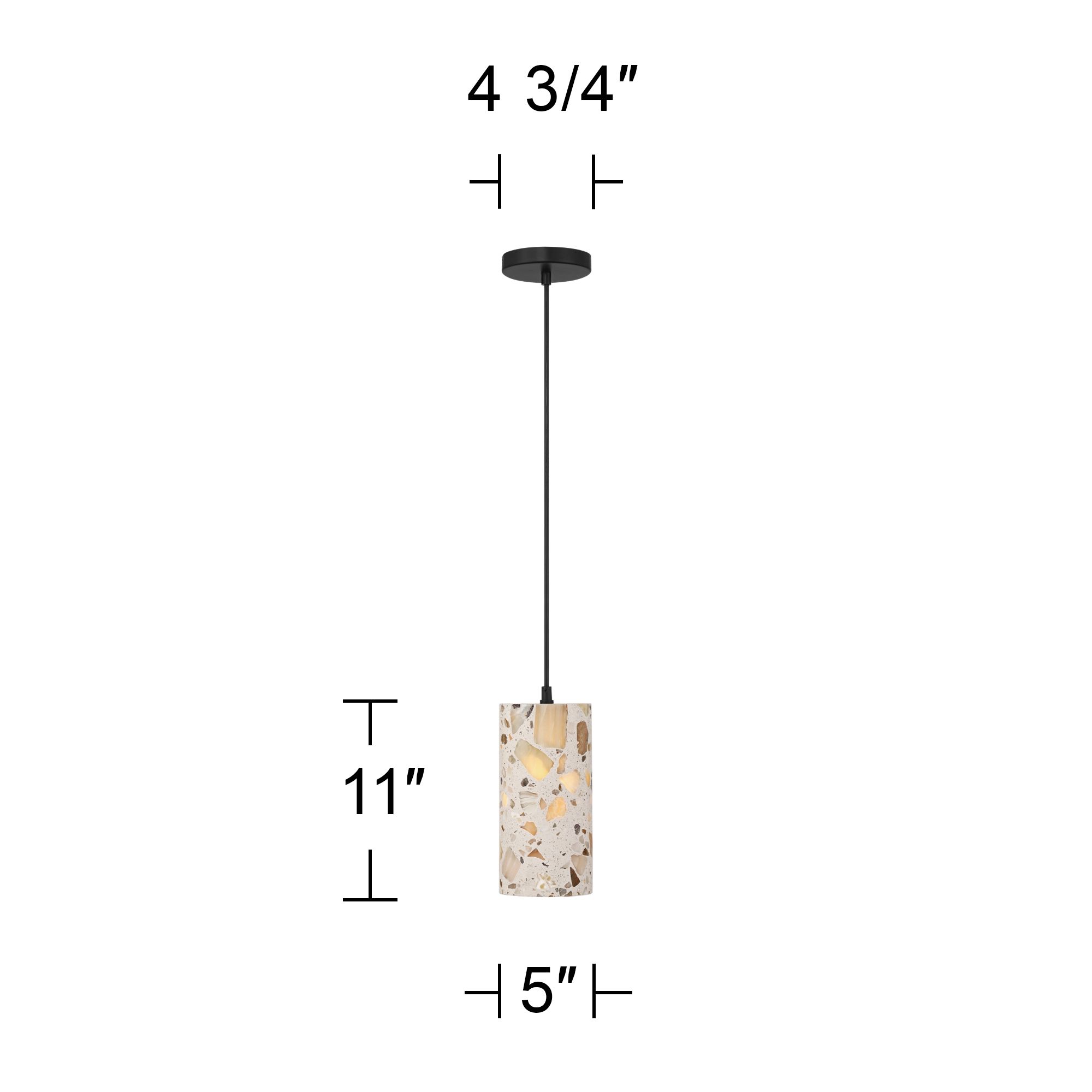 Possini Euro Petroglyph 5" Wide Natural Stone Mini-Pendant Light