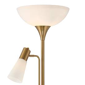 Image3 of Possini Euro Pharos 71" Tree Torchiere Floor Lamp with Marble Base more views