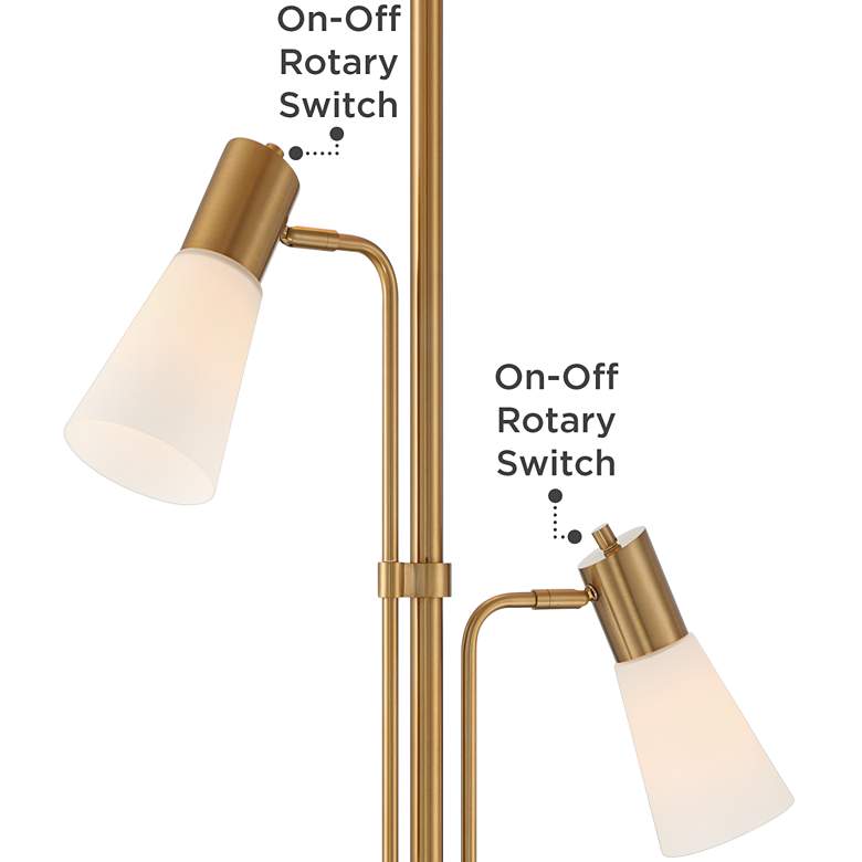 Image 6 Possini Euro Pharos 71" Tree Torchiere Marble and Gold Floor Lamp more views