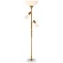 Possini Euro Pharos 71" Tree Torchiere Marble and Gold Floor Lamp in scene