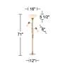 Possini Euro Pharos 71" Tree Torchiere Marble and Gold Floor Lamp in scene