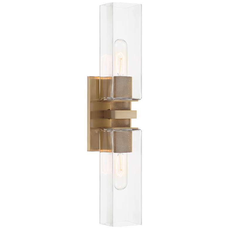 Image 3 Possini Euro Philip 20" Wide Warm Brass 2-Light Bath Light
