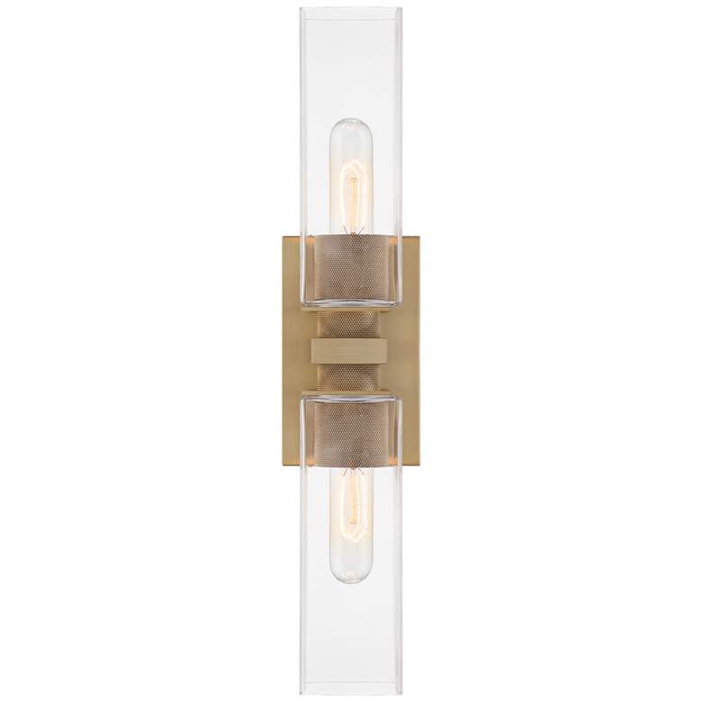 Image 5 Possini Euro Philip 20" Wide Warm Brass 2-Light Bath Light more views