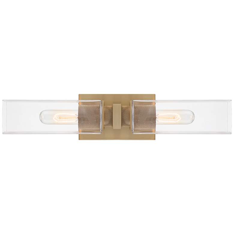 Image 7 Possini Euro Philip 20" Wide Warm Brass 2-Light Bath Light more views
