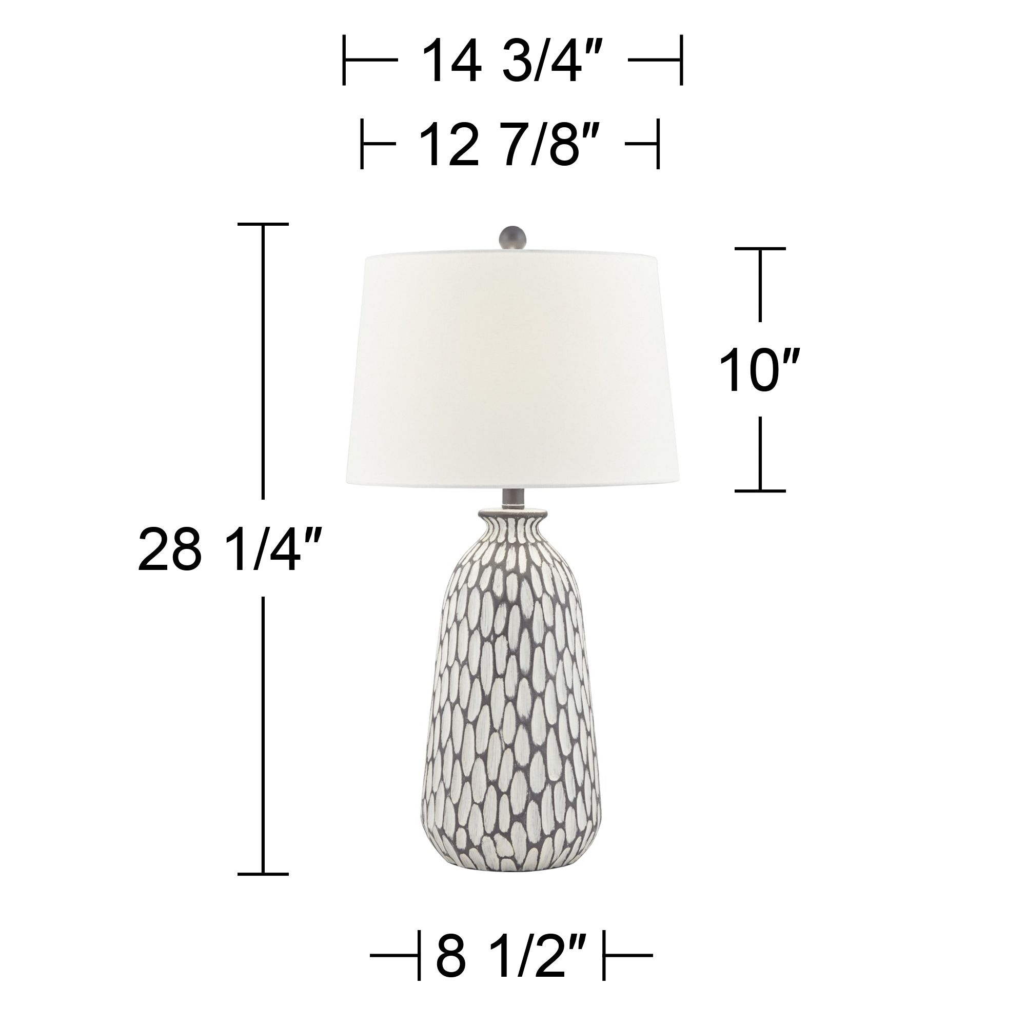 Possini Euro Philip 28 1/4" Gray Wash Modern Table Lamps Set of 2 in scene