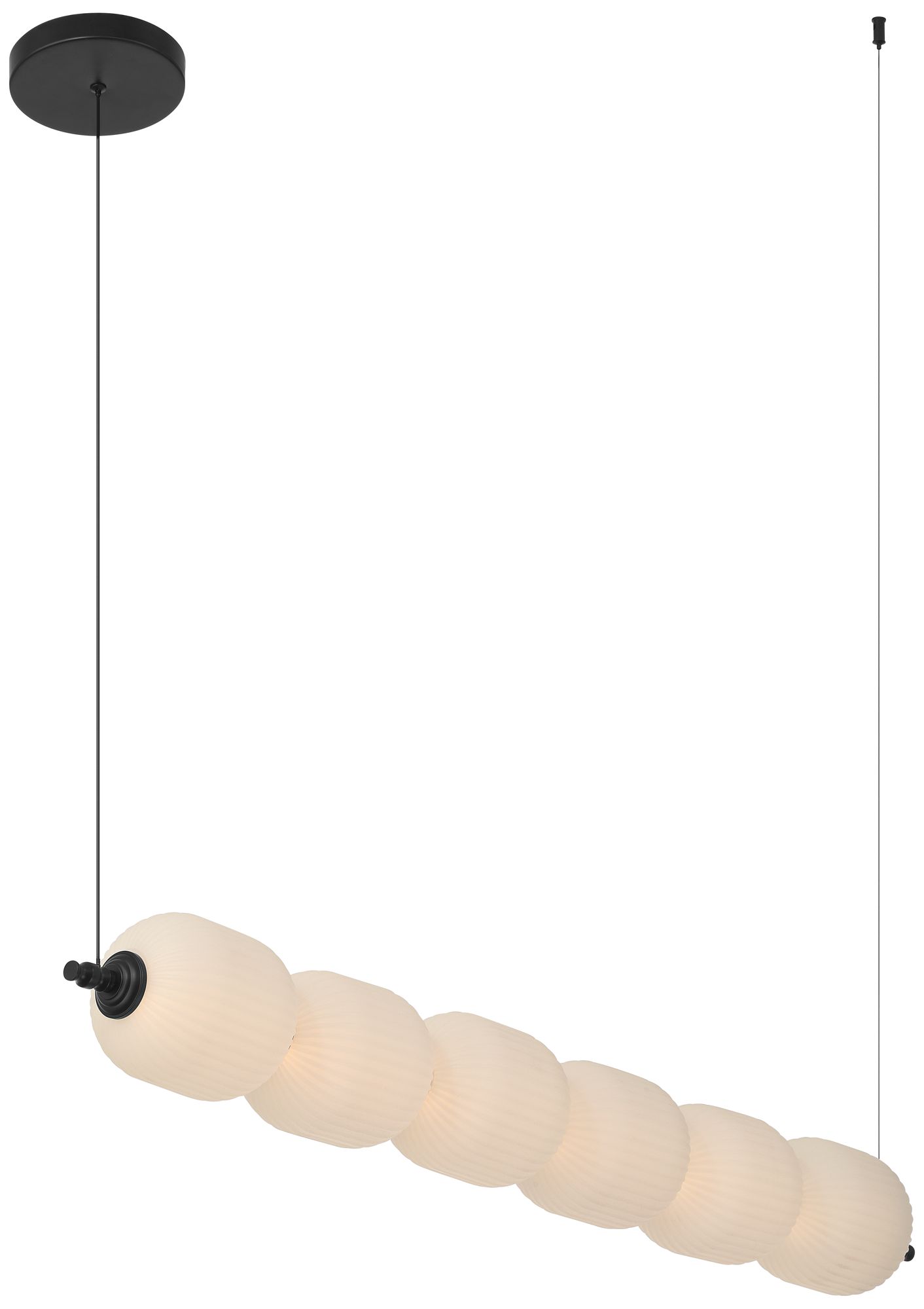 Possini Euro Phobos 42 1/4"W Black and White LED Linear Pendant Light