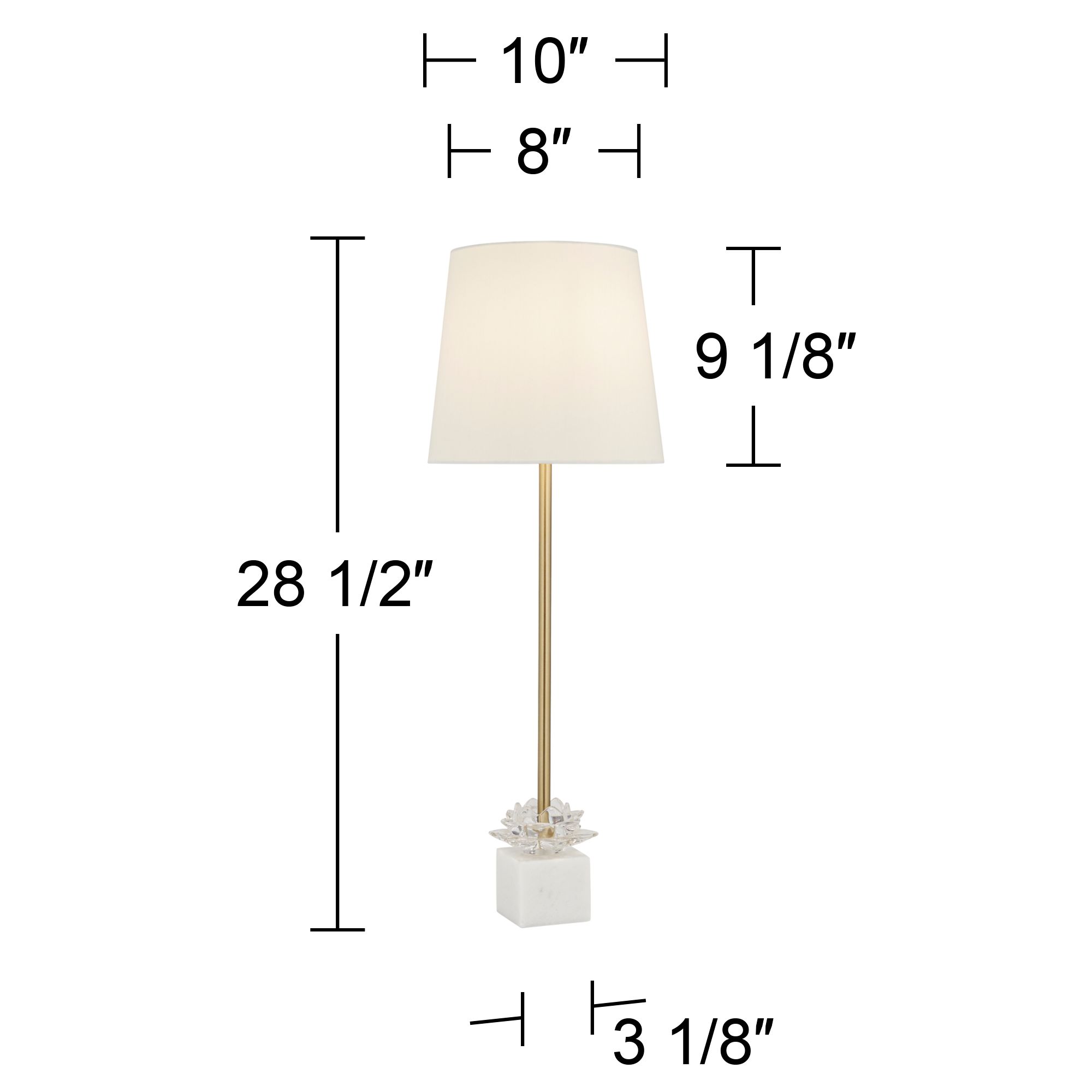 Possini Euro Phoebe 28 1/2" Luxe Gold and Marble Buffet Lamps Set of 2