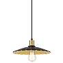 4_Possini Euro Piaza 12 1/4" Wide Black and Gold Pendant Light